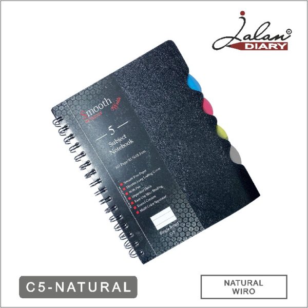 5 Subject Notebook - C5- Natural - Jalan Diary