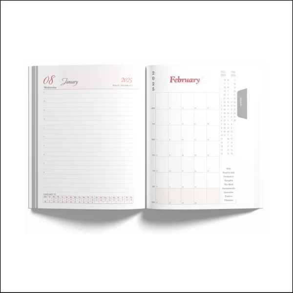 leatherette A5 diary 2025