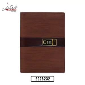 Wooden Design Organiser Diary with Number Lock