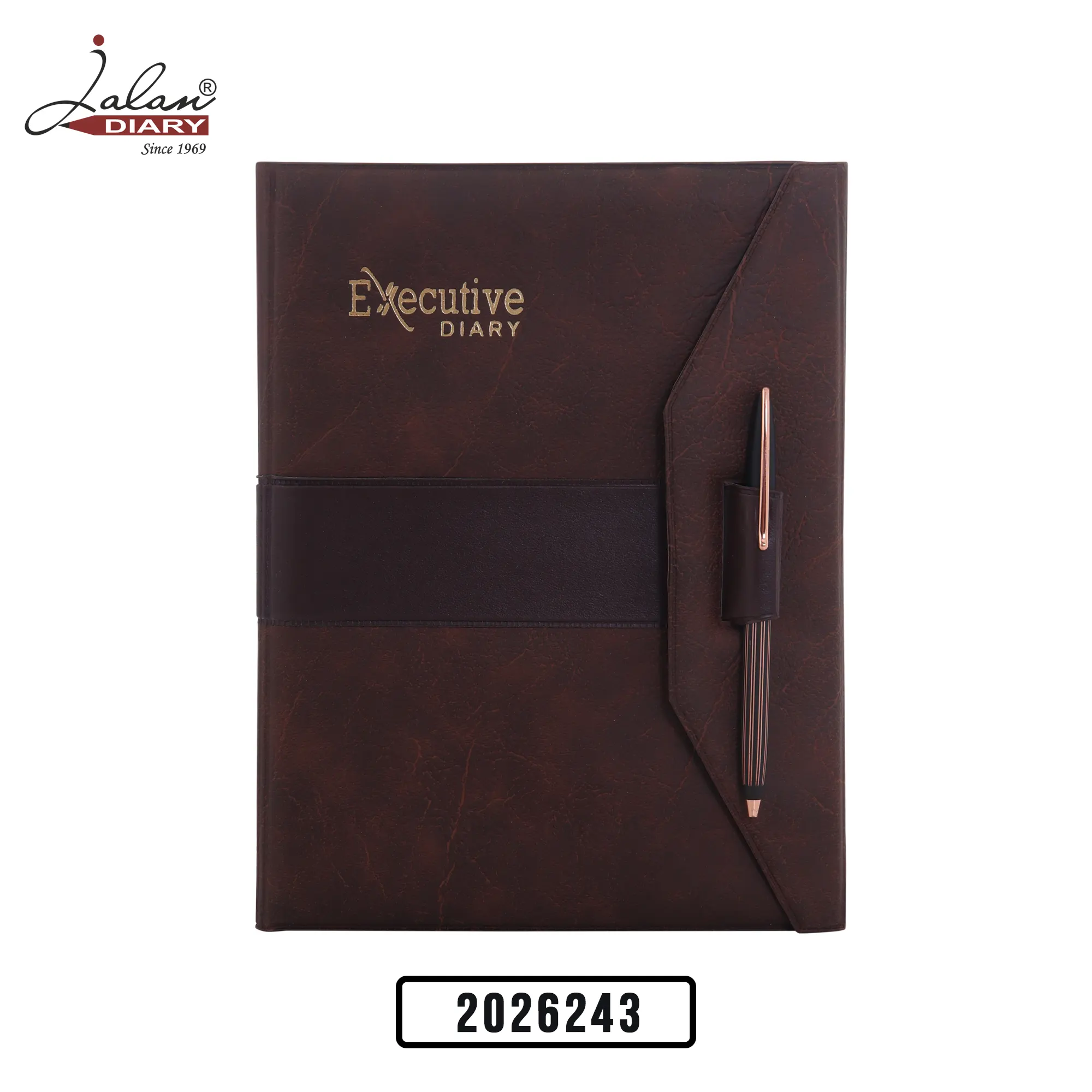 Premium Brown Executive Diary Folder with Pen Holder
