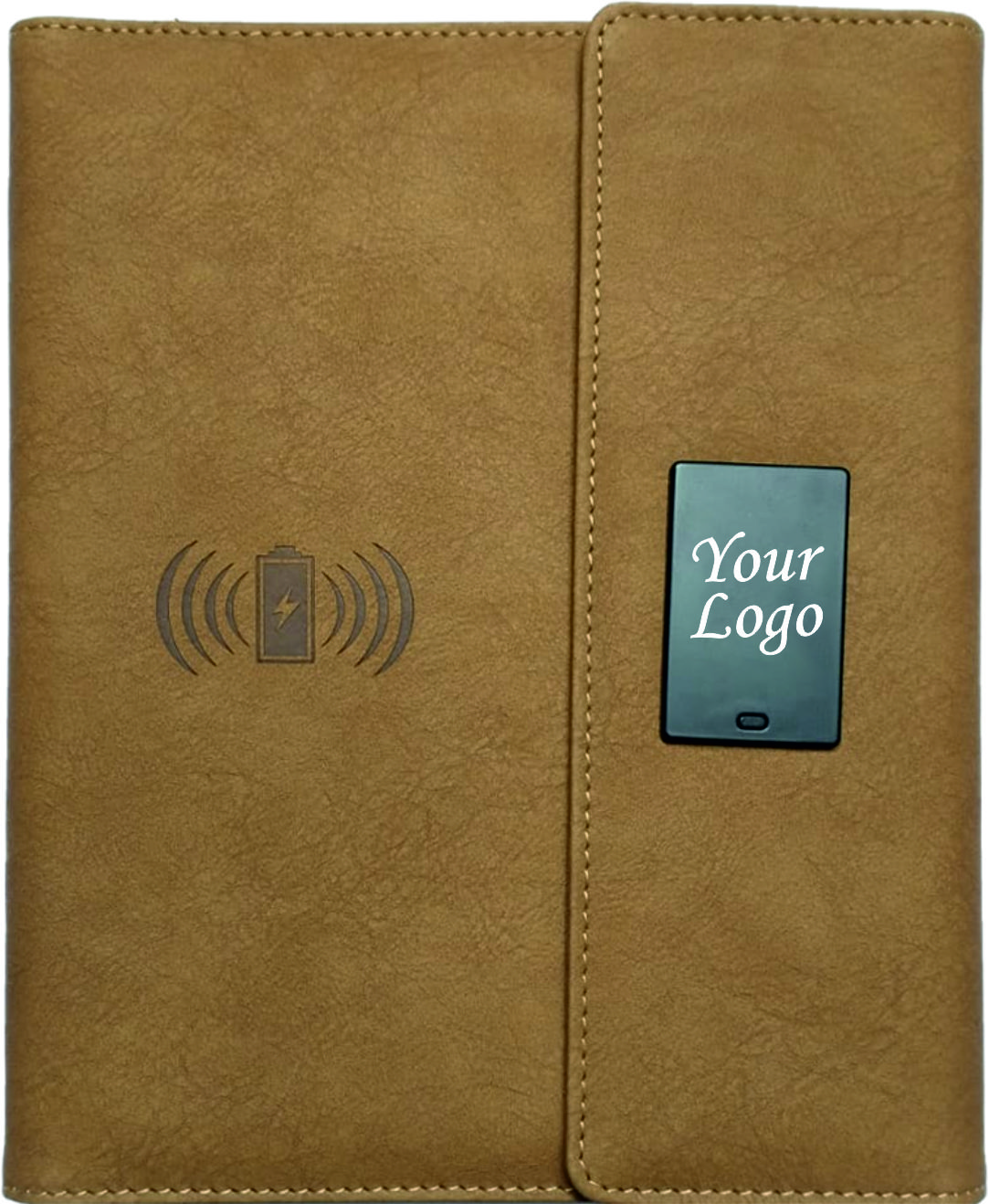 2026452 A5 Wireless Powerbank Folder with LED Branding