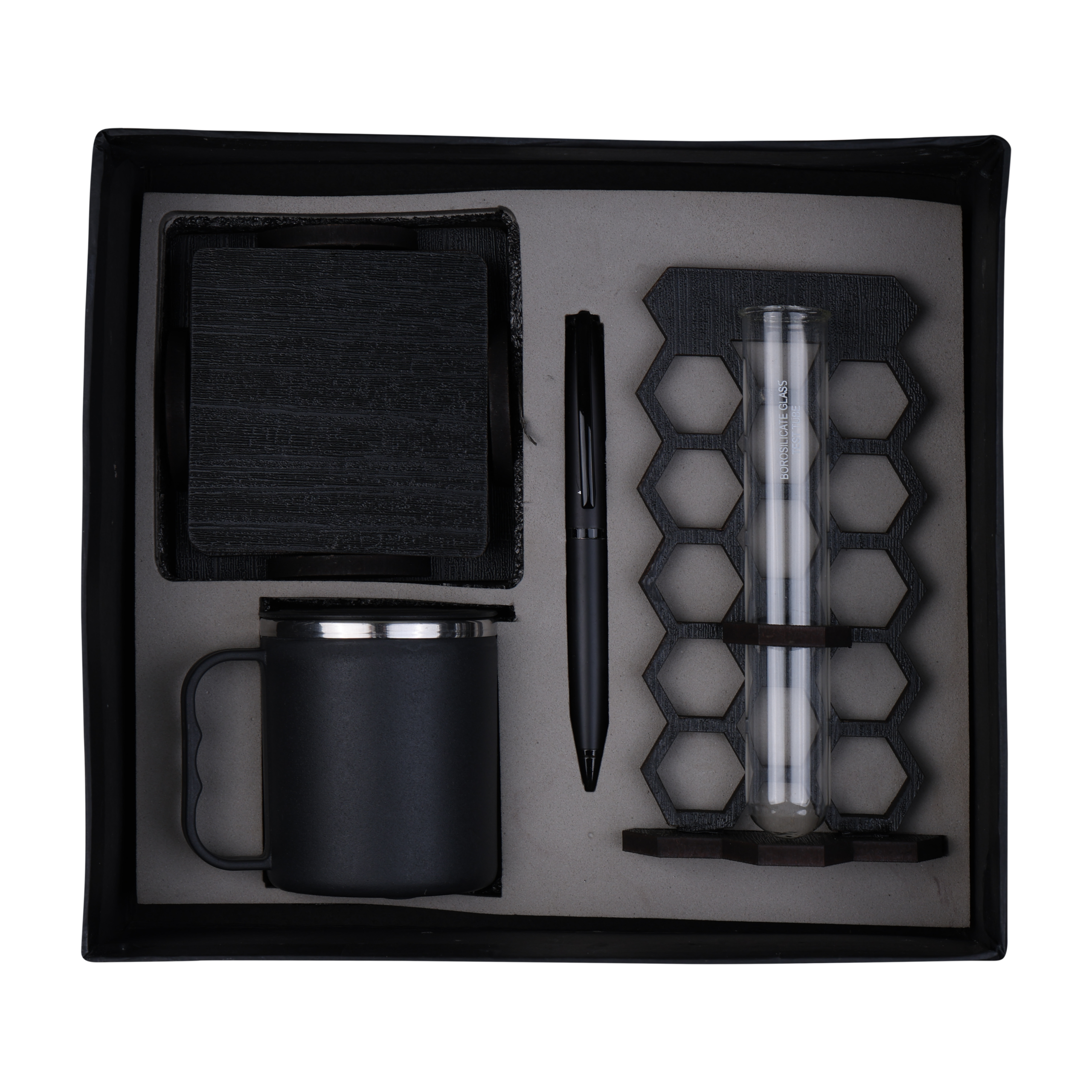 2026542 Four in One Executive Gift Set | Wooden Planter & Coffee Mug