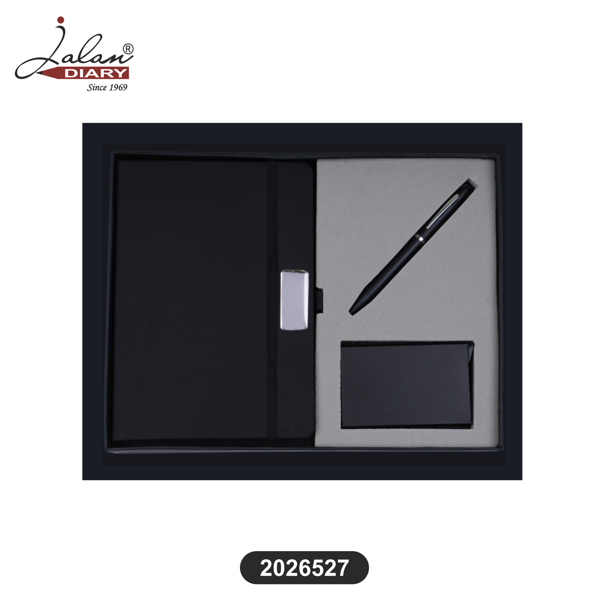Premium Executive Corporate Gift Combo Set – Diary, Metal Pen & Business Card Holder