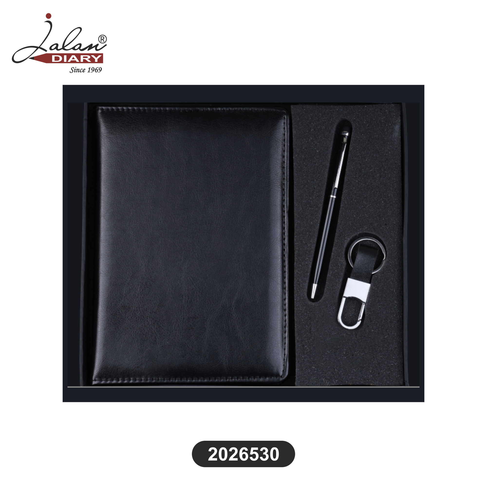 Premium Executive Corporate Gift Combo Set – Diary, Metal Pen & Keychain