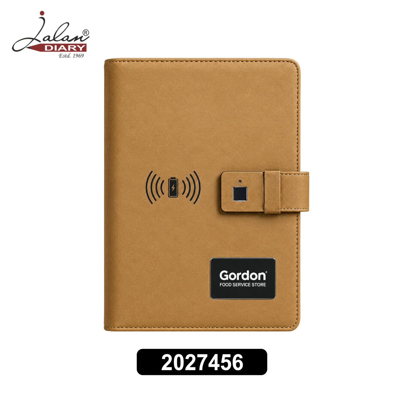 A5 NFC Powerbank Diary 8000mAh | Fingerprint Lock