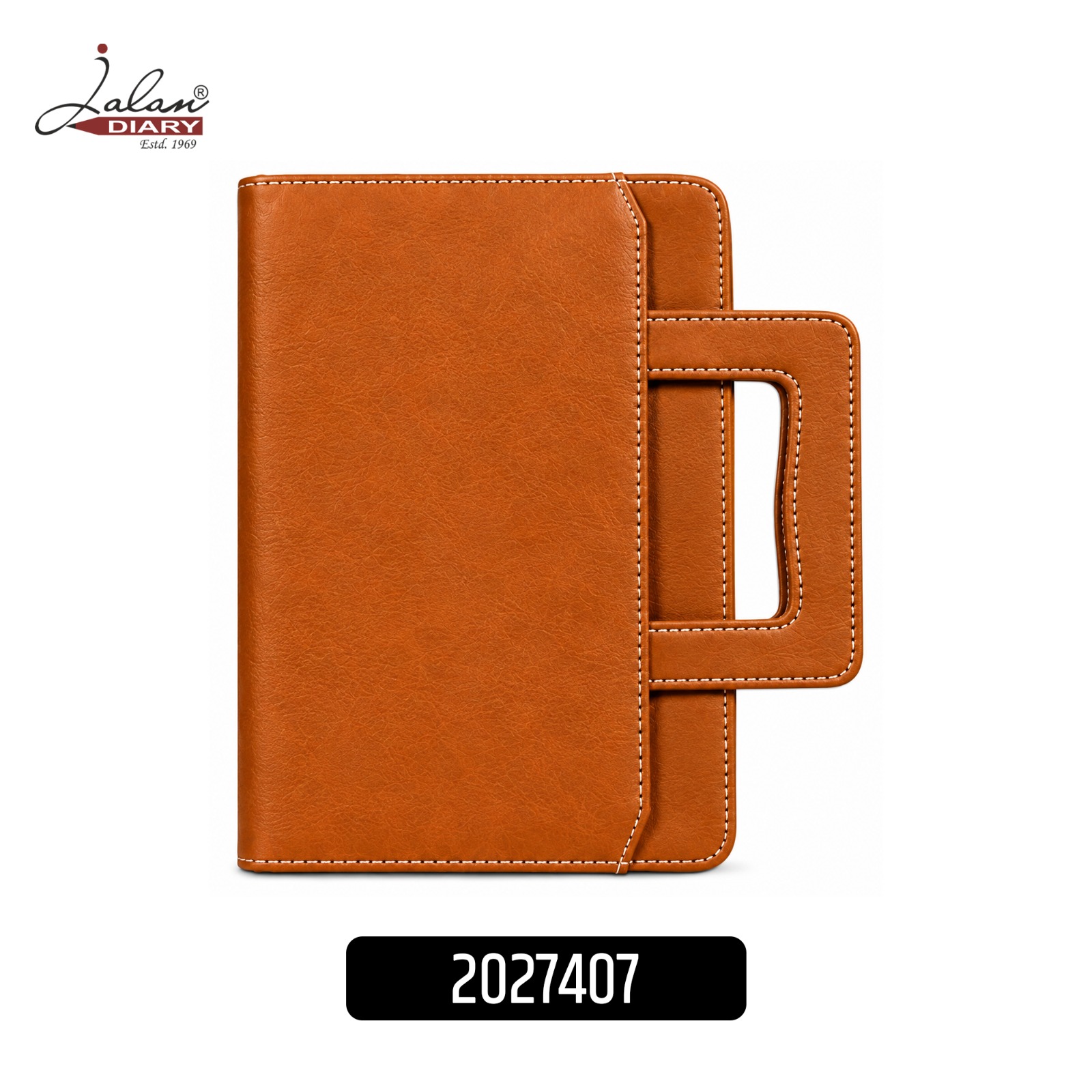 Premium Dark Tan Folder Diary | Jalan Diary