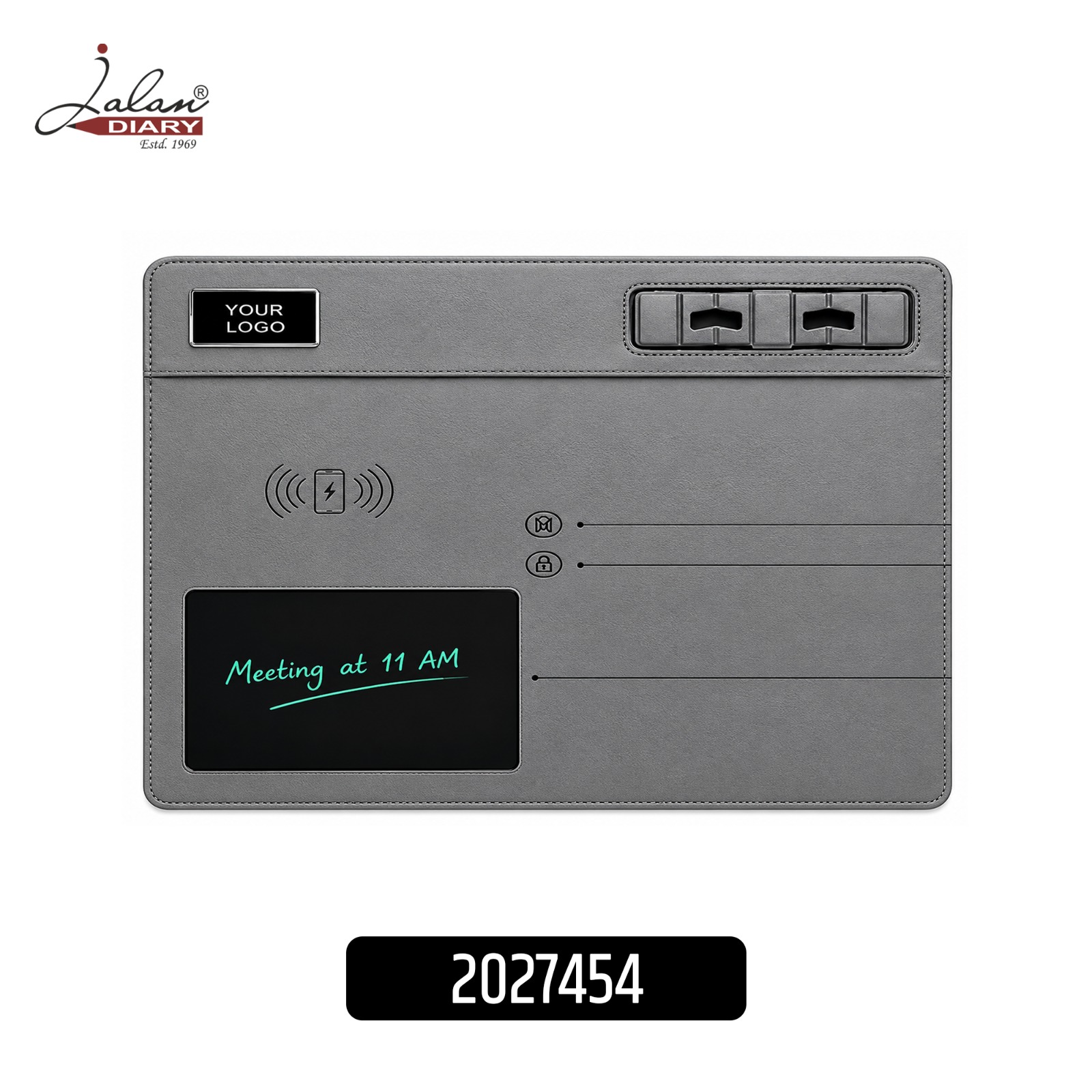 Premium E-Desk Planner with Wireless Charging | Jalan Diary